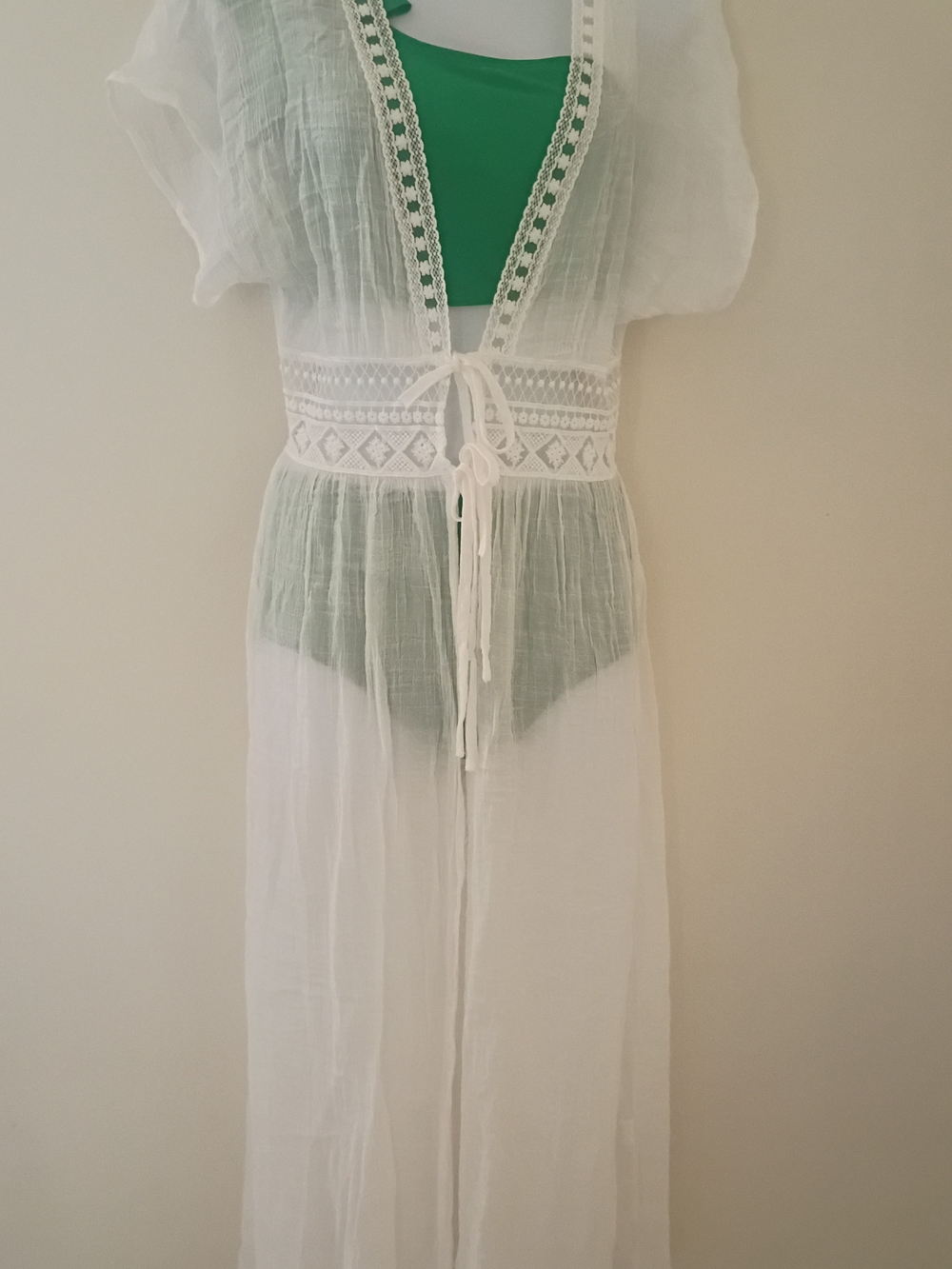 Rebellion White Sheer Maxi Cover-Up